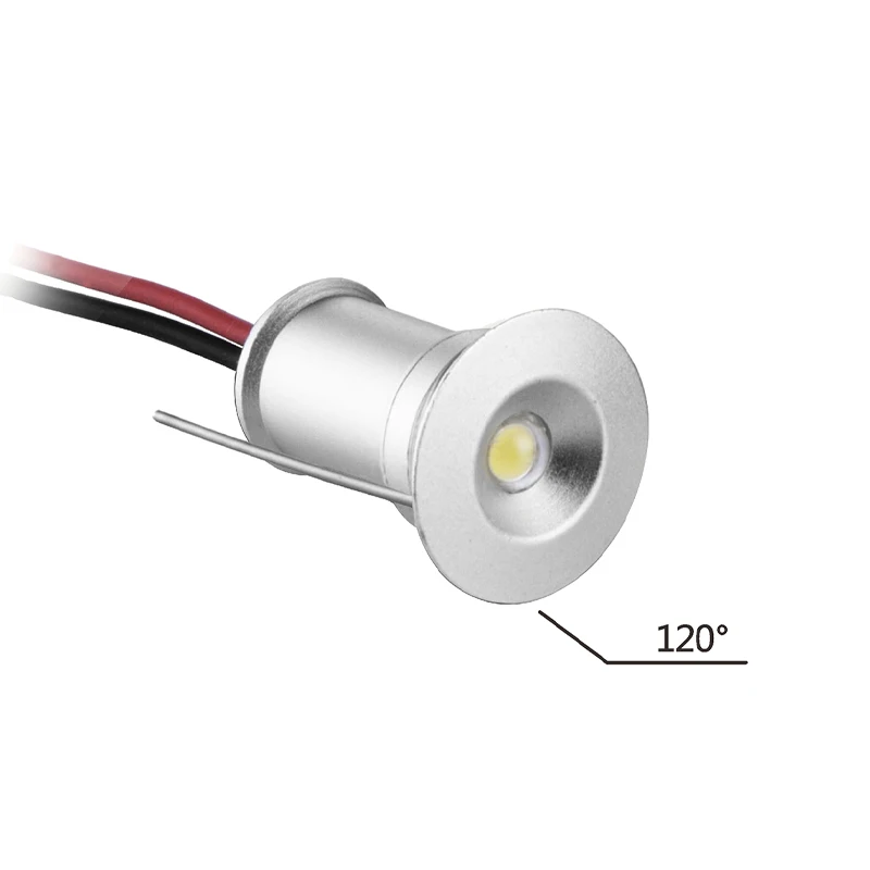 1 Вт DC12V Epistar Светодиодный светильник с чипами, встраиваемый вниз, панель, светильник IP65, водонепроницаемый, для ванной, торгового центра, заднего двора, лампа - Испускаемый цвет: 120 Degree