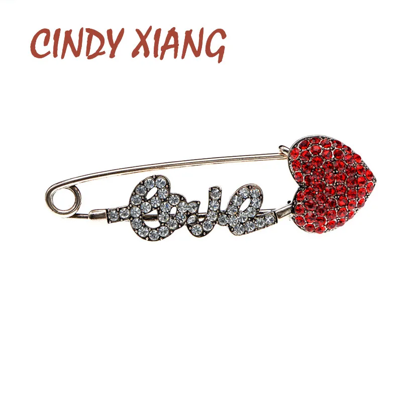 Женские броши в форме сердца CINDY XIANG стразы винтажном стиле подарок на день