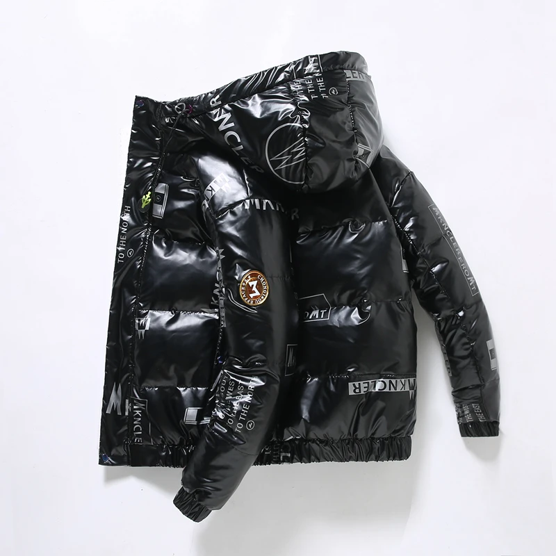 Mens winter down jacket  2021 new print Graffiti couple thickening short hat slim-fit fashion quality brand warm coat lovers