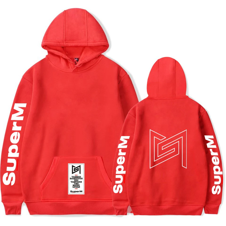 Популярная Толстовка SuperM, модная женская мужская толстовка, Осень-зима, для мальчиков и девочек, пуловер, певица, белая удобная куртка
