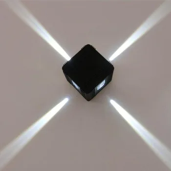 

5pcs/lot 4W COB Square IP67 Cube LED Wall Lamp 4 Side Lighting Outdoor Waterproof IP65 Garden Bedroom Sconce Light
