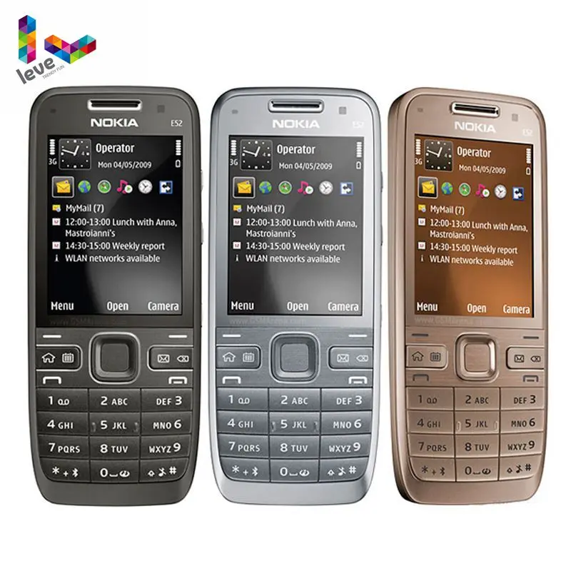 Оригинальный разблокированный телефон Nokia E52 GSM смартфоны wifi Bluetooth gps 3.2MP Поддержка Русская и арабская клавиатура мобильный телефон