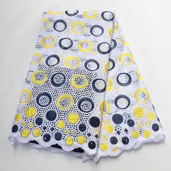 

Pattern circles African Cotton Lace Fabric 2019 High Quality Swiss Voile Lace In Switzerland Embroidery Swiss voile Lace Fabric