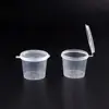 50pcs/100pcs 25ml 50ml Plastic Takeaway Sauce Cup Containers Food Box With Hinged Lids Pigment Paint Box Palette Disposable Box 4