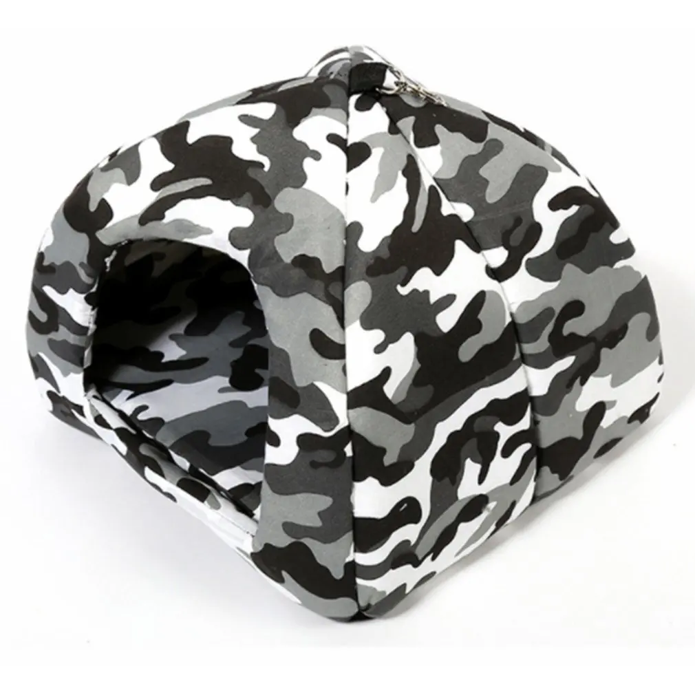 

Foldable Soft Strawberry Kennel Bed Nest Camouflage Pet Dog House Nest for Animal Cat Warm Living Tent