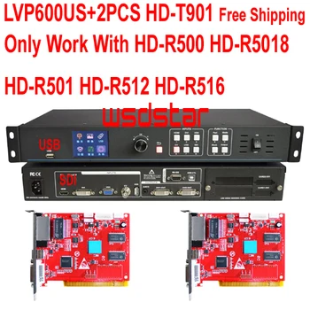 

LVP600US+2PCS HD T901 USB (Support JPG mp4) & SDI LED Video Processor Input USB/SDI/HDMI/DVI/VGA/CVBS 1920*1200 Free Shipping