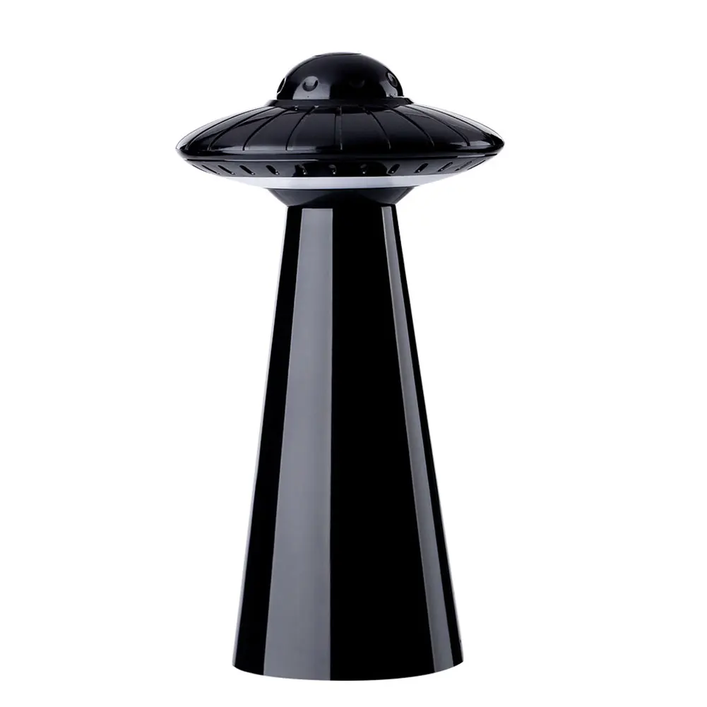 Table Lamp LED Light Reading Eye Protection Gift UFO Design Stepless Dimming No Flicking Solid USB Rechargeable ABS Home - Цвет корпуса: Черный
