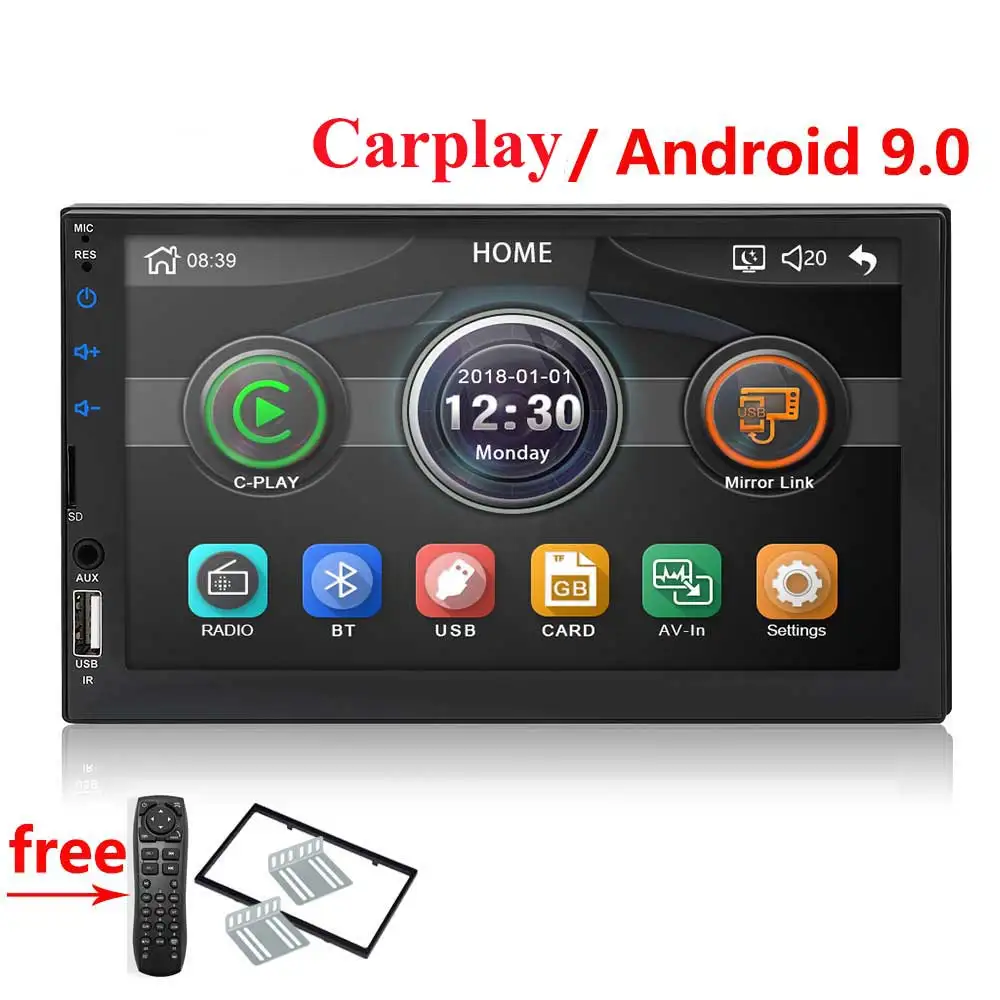carplay 2 din автомагнитола " HD сенсорный экран плеер mirrorlink Android 9 Iphone MP5/SD/FM/MP4/USB/AUX/Bluetooth Авто Аудио для камеры - Цвет: carplay