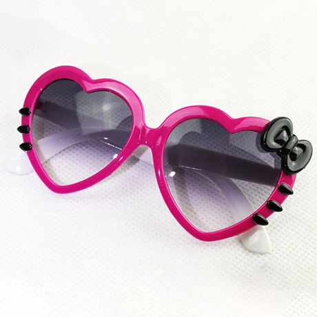 Очки детские с сердцем, брендовые дизайнерские UV400, детские солнцезащитные очки Oculos De Sol Gafas - Цвет оправы: 61-5