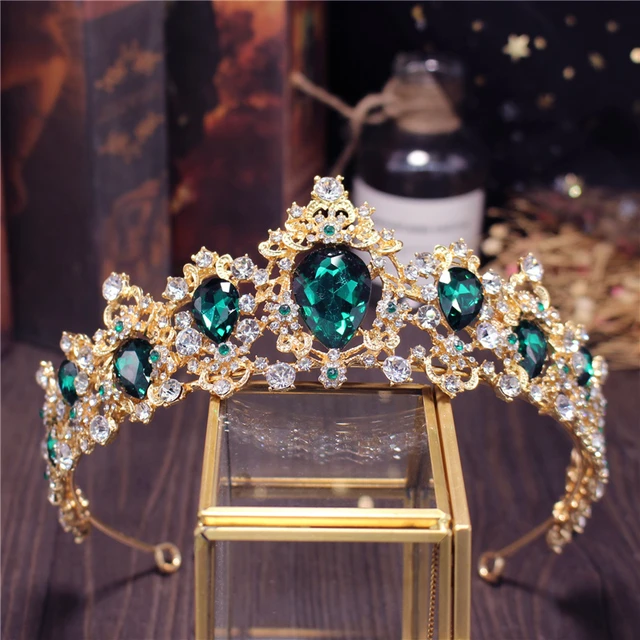 Red Crystal Crown Wedding Hair Jewelry Bridal Tiaras Headdress Pageant Party Birthday Tiara Crown