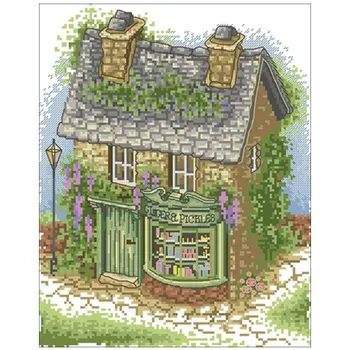 

Country Farmhouse patterns Counted Cross Stitch 11CT 14CT 18CT DIY Chinese Cross Stitch Kits Embroidery Needlework Sets