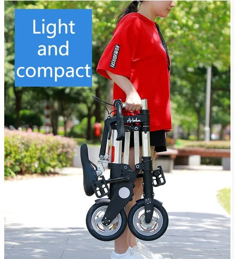 City Elf Bike 8 / 10 Inch Aluminum Alloy Ultra Light Mini Folding Bicycle Shopping Subway Travel Portable Pocket Unisex Cyclling