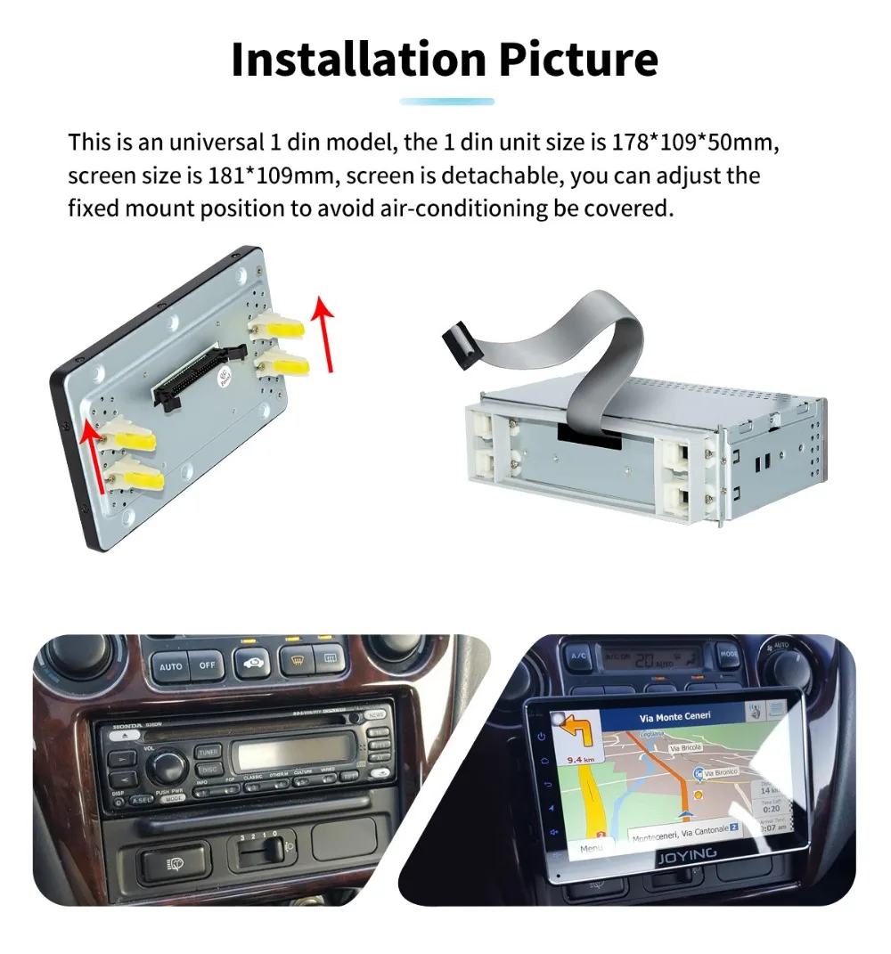 Clearance JOYING Android 8.1Octa Core  7inch car radio player support 4G DSP 2GB&32GB SWC Mirror link GPS Navigation Car Multimedia player 12