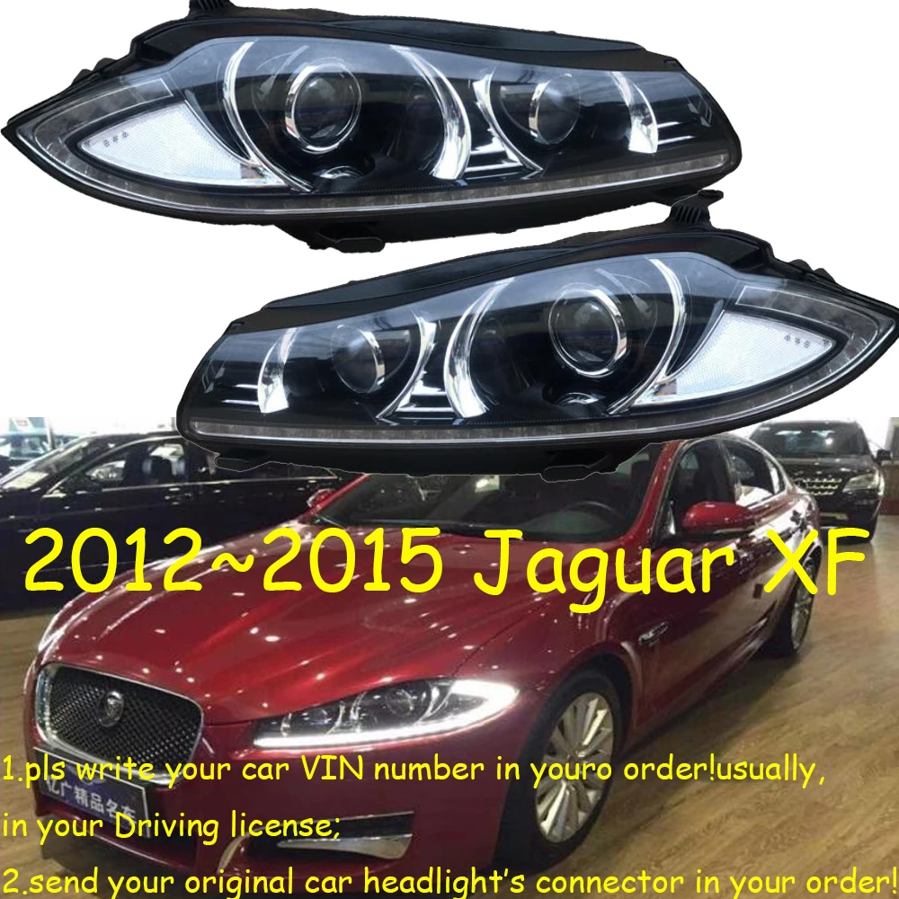 1 шт 2012 ~ 2015 Новый! Автомобиль bupmer головной свет для Jaguar XF фары светодиодный