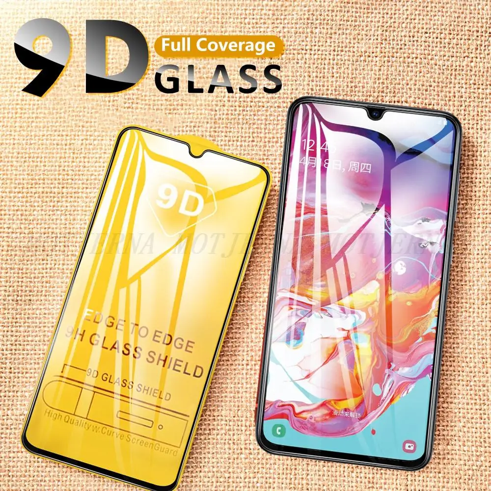 

9D Tempered Glass For Samsung Galaxy A70 A50 A20 E A2 Core A30 A10 A60 A80 A90 A40 Screen Protector Full Cover Toughened Glass
