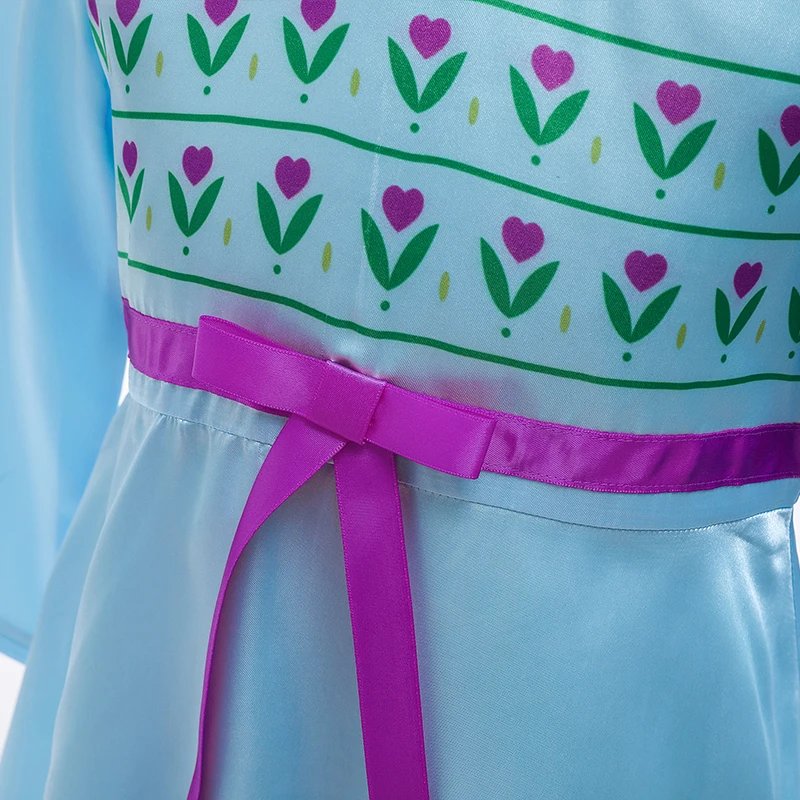 Новогодний карнавальный костюм платье Анны для девочек с изображением снежной истории 2 повседневные летние платья принцессы на Рождество, Снежная королева, детская одежда