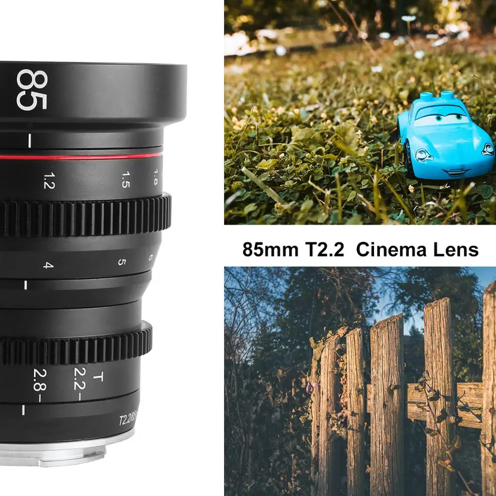 US $399.99 Meike 85mm T22 Manual Focus Portrait Cine Lens For Sony E Mount For Fujifilm X Mount For M43 Mount BMPCC 4K Zcam E2