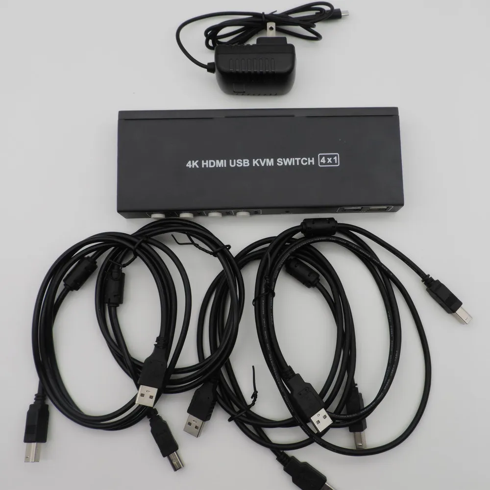 4K HDMI KVM USB переключатель коммутатор адаптер 4x1 3D Full HD 1080P Usb Hdmi гнездовой разъем для ПК ноутбука DVD PS3 HDTV
