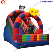 7x4x5 м надувная сухая горка с мышкой из мультфильма для продажи, коммерческая надувная горка-батут Прямая с фабрики коммерческие надувные горки