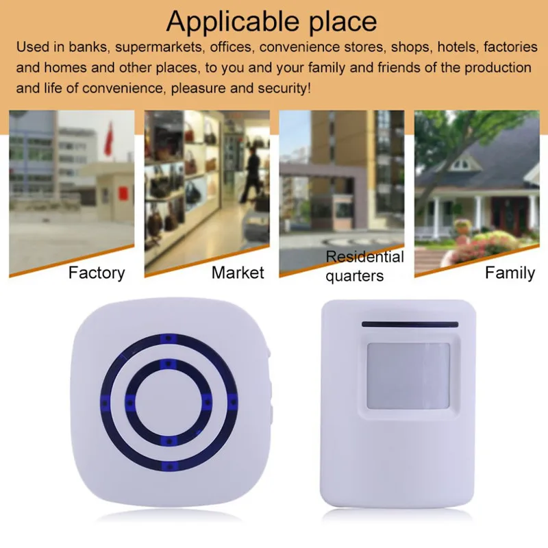 

Security Wireless Infrared Motion Sensor Door Security Alarm System Lert Infrared Sensor Anti-theft Motion Detector