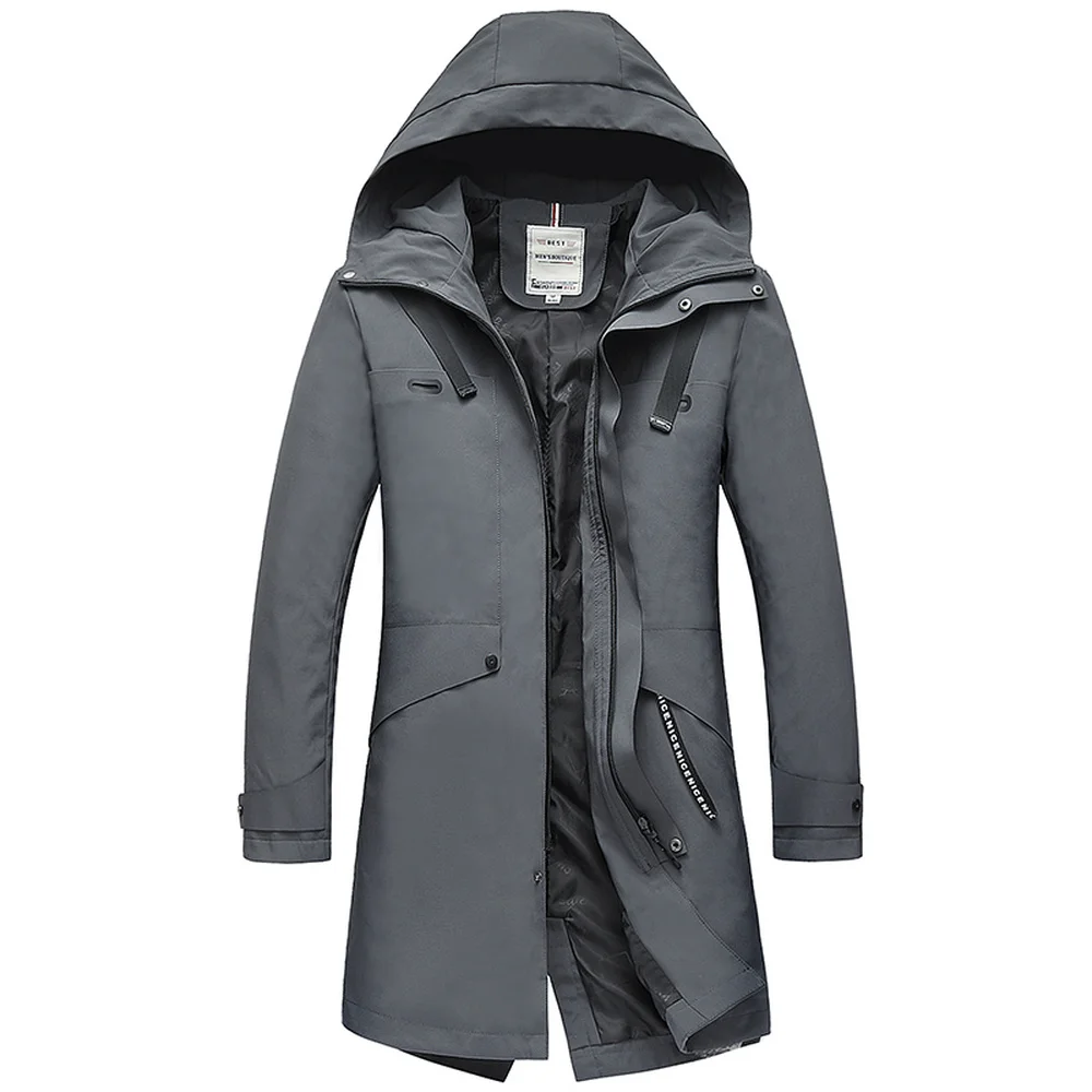 

Spring Autumn New Men's Windbreaker 2019 Fashion Slim Hooded Casual Coat High Quality Male Jacket Solid Color Jacket size 4XL