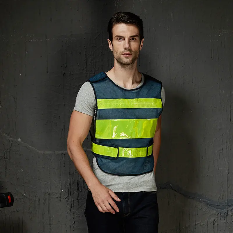 Adjustable Safety Vest Reflective Jacket Security Waistcoat Vest Black reflective safety vest reflective safety jacket