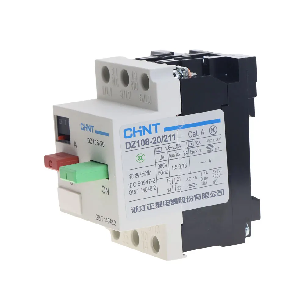 CHNT DZ108 20/211 5A (3.2 5A) автоматический выключатель защиты двигателя 3VE1 MCCB в литом