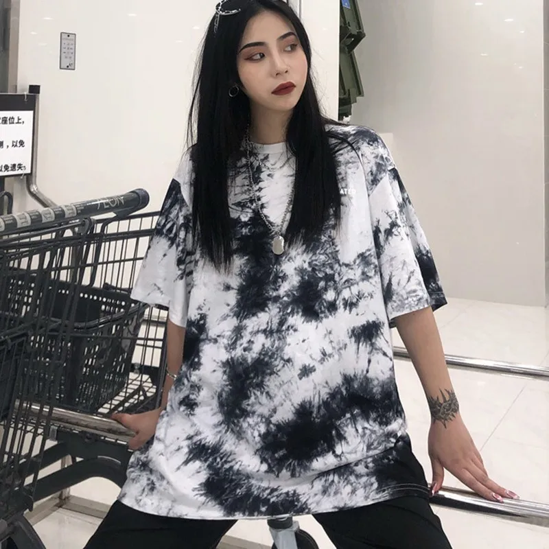Casual Tie-Dye Print Women's Short Sleeve T-Shirt