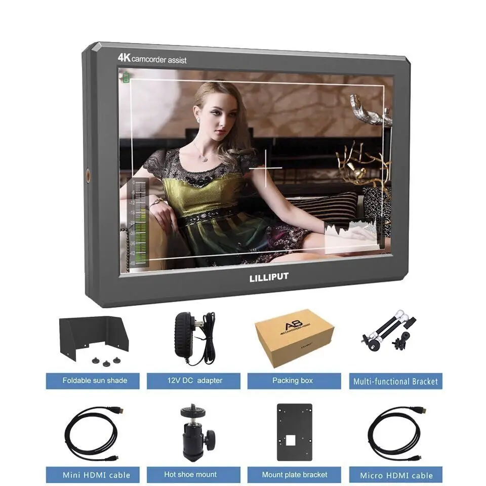 LILLIPUT A8 A8S (с SDI) 8 9 дюймов 350nit 3G SDI мини HDMI монитор 3D LUT камера полевой 4K 1920X1200 DSLR