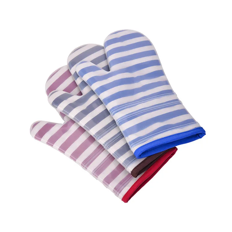 

[Short Transparent Silica Gel] High-Permeability Silicone Thermal Insulation Gloves Microwave Oven Anti-hot Gloves Bakery