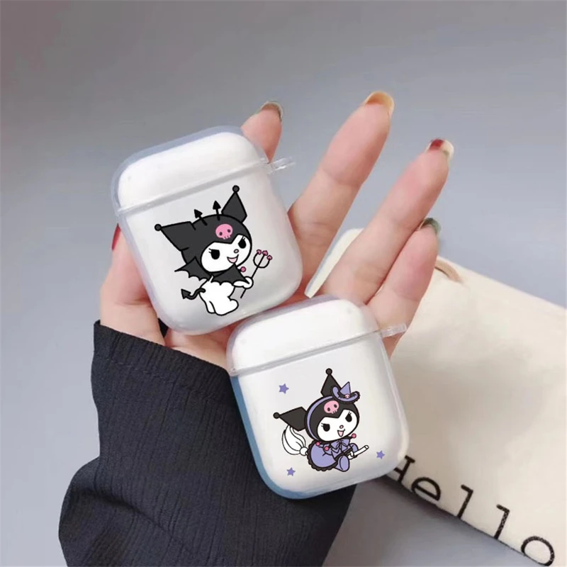 Чехол для наушников Melody Kuromi из мягкого силикона и ТПУ Airpods 2 1 | Электроника