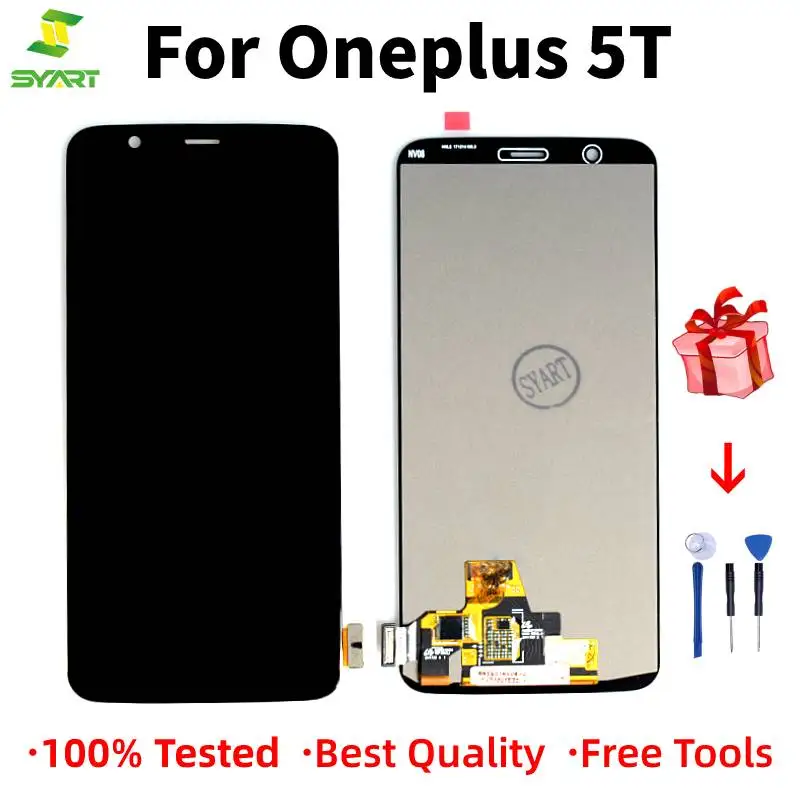 100% Оригинальный ЖК дисплей для OnePlus 5T A5010 Oneplus с рамкой замены экрана 1 + 5T|Экраны
