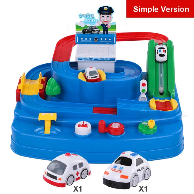 track race car adventure combination inertia train track toys game no battery