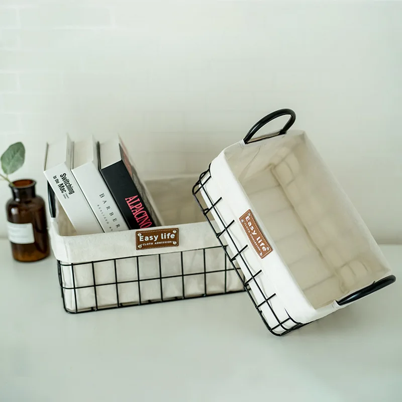 

Iron Art Storage Basket Tabletop Toys Debris Snacks Key Storage Box Storage Basket Storage Basket Bathroom Storage Frame