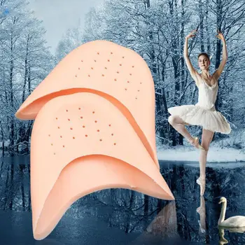 

1 Pair Silicone Gel Dance Point Pads for Ballet Dancing Foot Tip Protector with Air Hole Breathable Sole Shock Absorbing Inserts