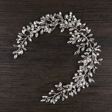 Свадебный головной убор в европейском и американском стиле,, ручная Тканое оголовье с искусственными бриллиантами