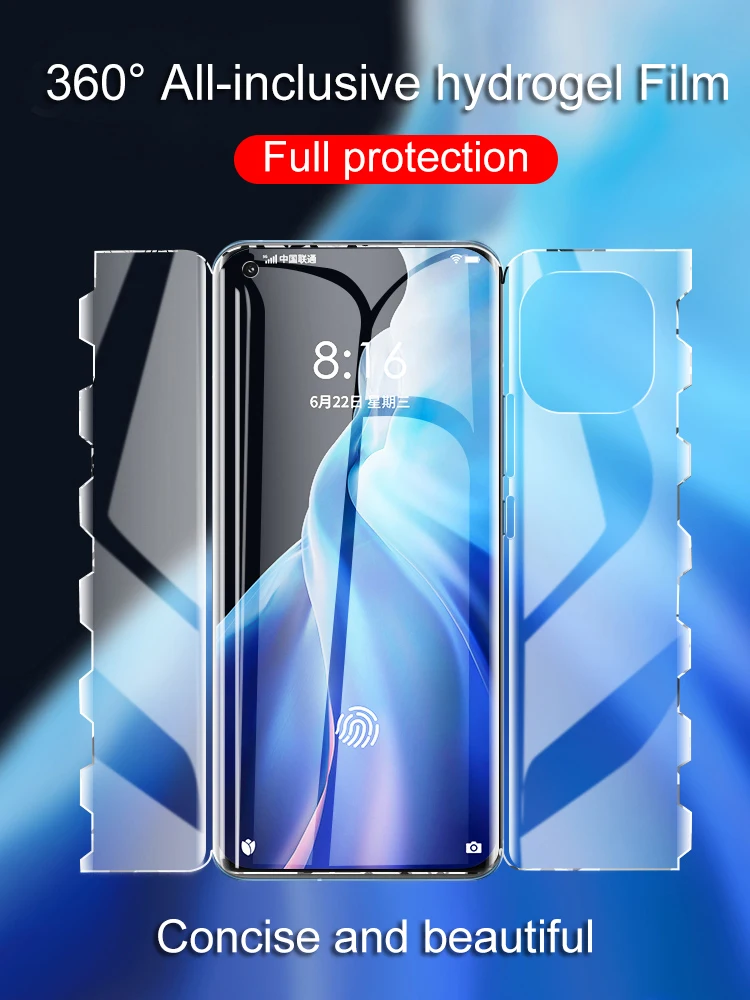 phone screen cover 3 In 1 Coverage One Plus 10Pro 9Pro Butterfly Screen Protector For OnePlus 8 Pro Front Back Hydrogel Film 1+ 8T 7TPro 9RT Soft phone screen cover