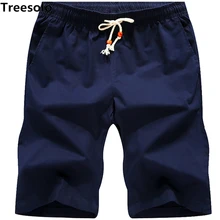 Бренд Treesolo, мужские шорты, повседневные хлопковые шорты, мужские новые пляжные шорты-бермуды для бега, Мужская брендовая одежда размера плюс S-5XL 03
