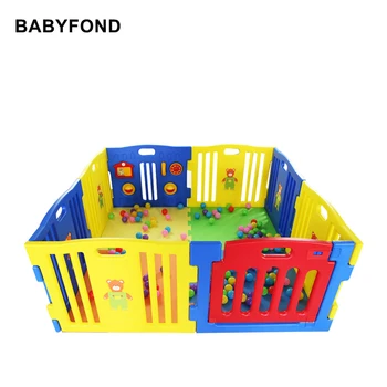 

Game Fence Eco Friendly Child Game Crib Guardrail Baby Toddler Toddler Baby Playpens Plastic Solid Fence