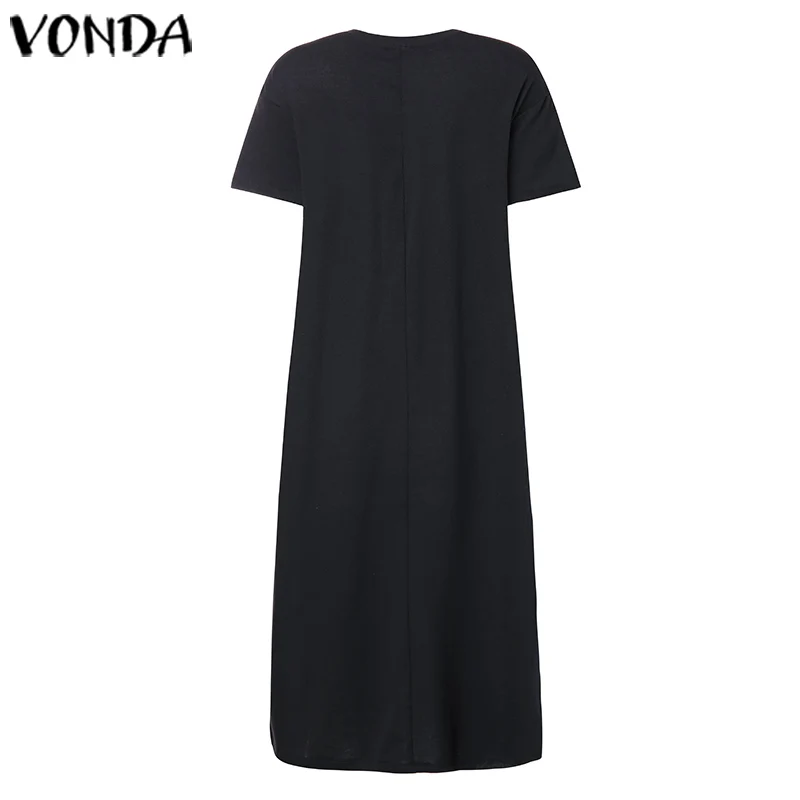 VONDA размера плюс Blusas элегантная Асимметричная блузка Летние повседневные Сексуальные вечерние топы с разрезом длинные женские офисные рубашки туника