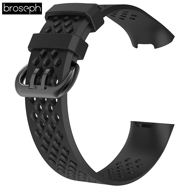 Black Силиконовый ремешок для Fitbit Charge 3 band ремешок для часов браслет для Fitbit Charge 3 сменный Браслет умные часы аксессуары - Цвет ремешка: Black