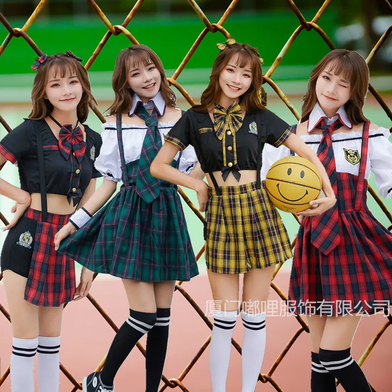 

Japanese-style Retro England College Style Playful Student Uniform-Style Cheerleading Table Costume JK Uniform School Uniform Bu