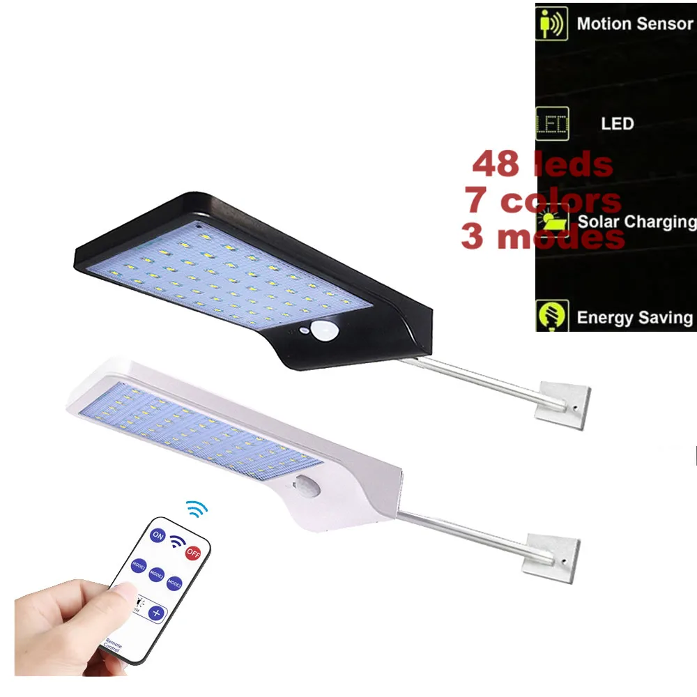 48 Led Solar Pir Motion Sensor Garden Yard Wall Outdoor 48 Led Solar Pir Motion Sensor