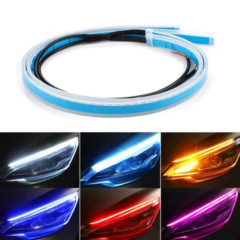 

2x Amber Flasher Signal Light Led DRL Daytime Running Lights Turn Signal DRL Led Strip Car Light Accessories Brake Side Lights