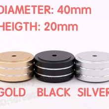 1 комплект/4 шт. полностью алюминиевая скамеечка для ног PC динамик материнской платы шкаф изолирующий стенд База ноги AMP DAC Ножки проигрывателя 40*20 мм