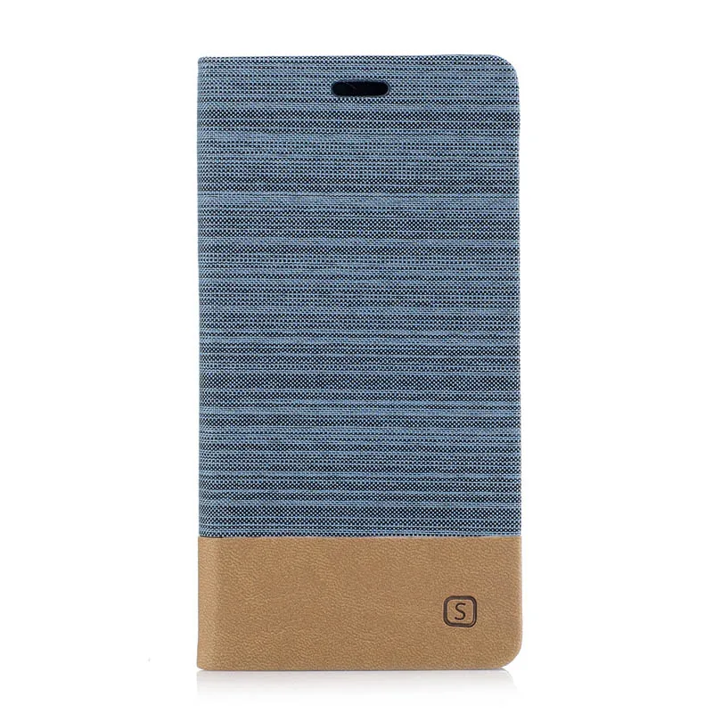 Blue Разноцветный холщовый Стильный кожаный чехол-книжка для Xiaomi mi Max 3, кожаный чехол-сумка для Xiao mi Max 3 с отделением для кредитных карт и ремешком - Цвет: Blue