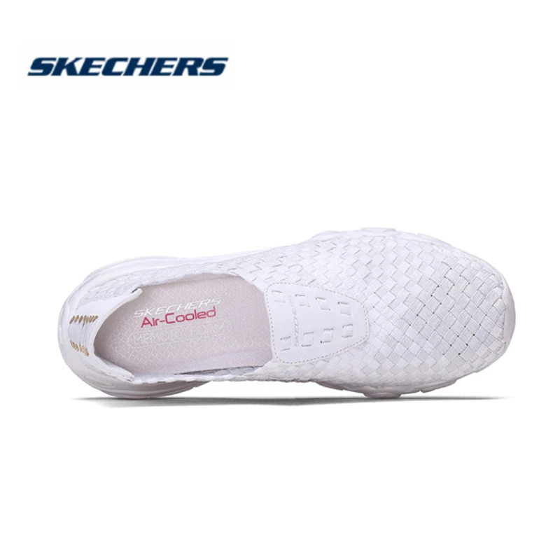 Skechers/Женская обувь на плоской подошве D'LITES белая спортивная обувь без застежки женская брендовая роскошная женская дизайнерская обувь на плоской подошве 88888017-WHT