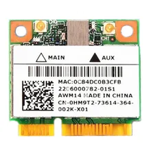 Двухдиапазонный беспроводной адаптер переменного тока Wlan Bluetooth для DELL Killer 1420 AWM14 802.11ac 867 Мбит/с Wifi+ BT 4,0 половинная Мини карта PCI-E