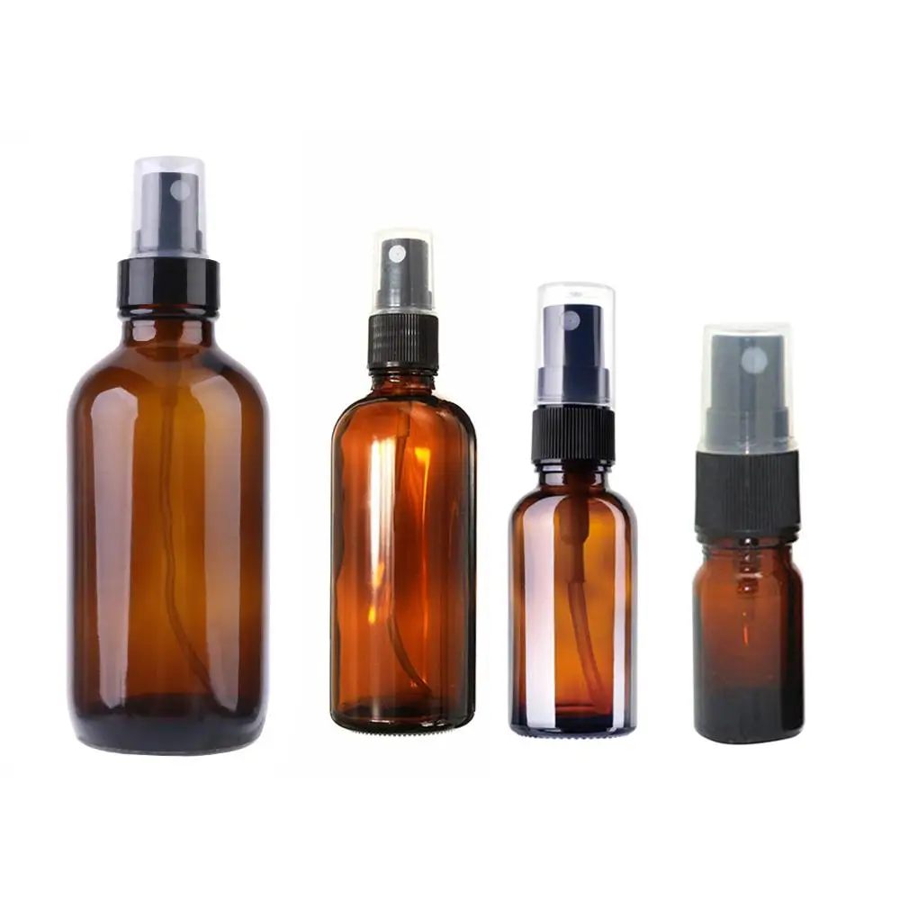 Empty Amber Glass Spray Bottle Water Sprayer Refillable Atomiser Container for Essential Oils | Красота и здоровье