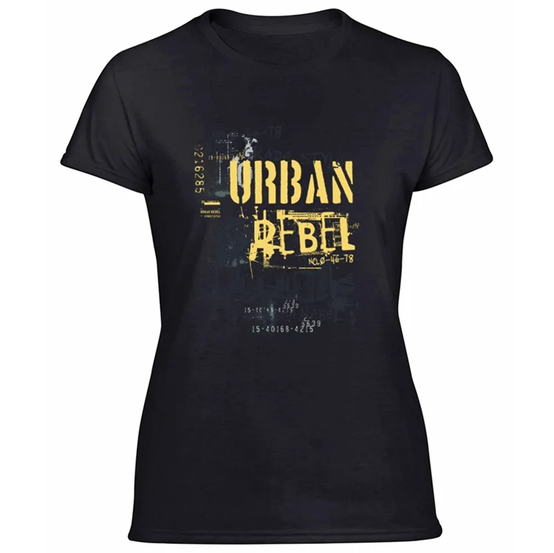Мужская футболка с принтом urban rebel, с круглым вырезом, с коротким рукавом, хлопок, для мальчиков и девочек, футболки в стиле хип-хоп